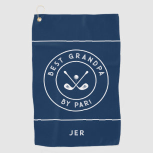 Serviette De Golf Meilleur Grand-Papa Par Drôle de Golfeur disant Bl