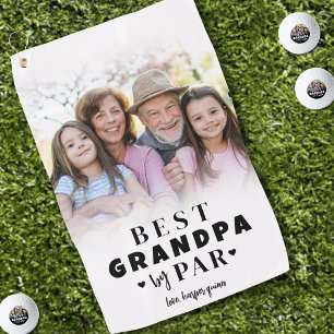 Serviette De Golf Meilleur Grand-Papa Personnalisé Par Photo Par
