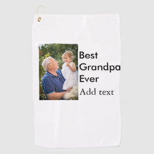 Serviette De Golf Meilleur grand-père jamais ajouter photo nom class