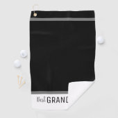 Serviette De Golf Meilleur grand-père noir et blanc (En situation)