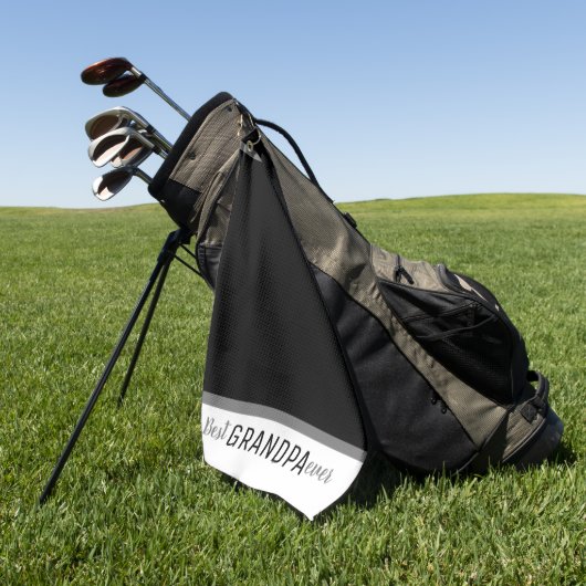 Serviette De Golf Meilleur grand-père noir et blanc (Vert)
