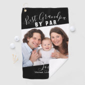 Serviette De Golf Meilleur Grand-Père Par Famille Photo Script (En situation)
