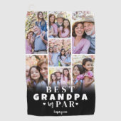 Serviette De Golf Meilleur Grand-Père Par Par Photo Collage (Devant)