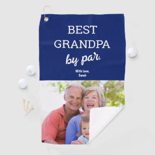 Serviette De Golf Meilleur grand-père par par photo personnalisée Fê