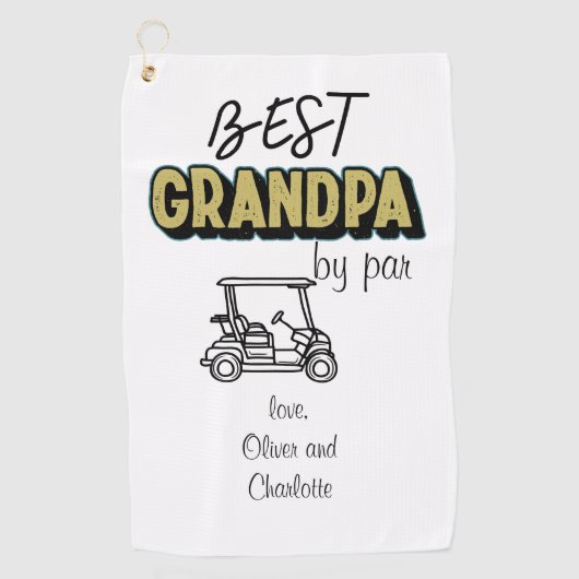 Serviette De Golf Meilleur Grand-Père Par Parc Golf Cart (Devant)