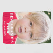 Serviette De Golf Meilleur Grand-Père Photo (Horizontal)