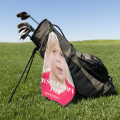 Serviette De Golf Meilleur Grand-Père Photo (Vert)