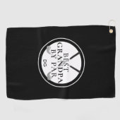 Serviette De Golf MEILLEUR GRANDPA PAR PAR Monogramme Nom Clubs (Horizontal)