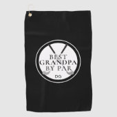 Serviette De Golf MEILLEUR GRANDPA PAR PAR Monogramme Nom Clubs (Devant)