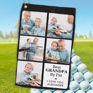 Serviette De Golf Meilleur GRANDPA Par Par - Personnalisé 5 Photo Co