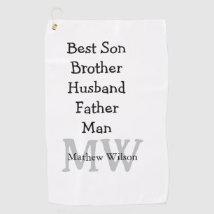 Serviette De Golf Meilleur homme fils mari papa cite ajouter un nom 