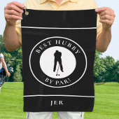 Serviette De Golf Meilleur Hubby Amusant Par Par Golfer Monogramme M