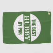 Serviette De Golf Meilleur Hubby de Par Golfers Funny Pun (Horizontal)