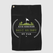 Serviette De Golf Meilleur Hubby personnalisé par pair (Devant)