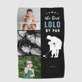 Serviette De Golf Meilleur Lolo Par | Collage de Photos Monogramme (Devant)