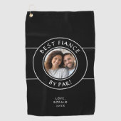 Serviette De Golf Meilleur Modèle photo de fiançailles noir blanc mo (Devant)