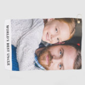 Serviette De Golf Meilleur Oncle Niece Nephew Photo (Horizontal)