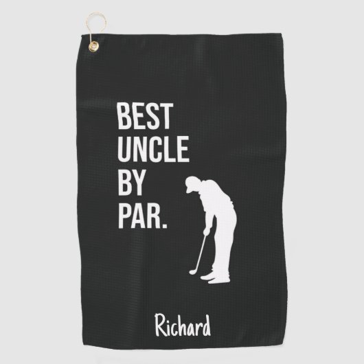 Serviette De Golf Meilleur Oncle Par Golfeur (Devant)