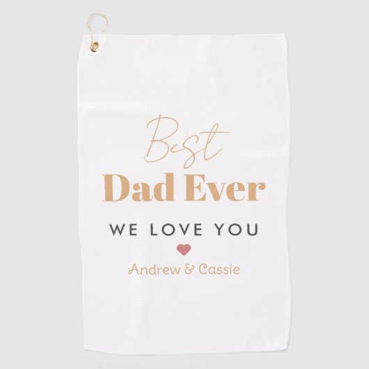 Serviette De Golf Meilleur papa (Devant)
