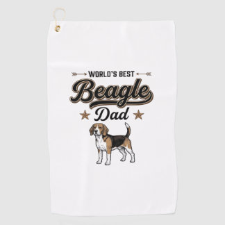 Serviette De Golf Meilleur Papa Beagle du Monde Chien Vintage