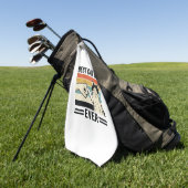 Serviette De Golf Meilleur papa chat jamais T-shirt rétro coup de po (Vert)