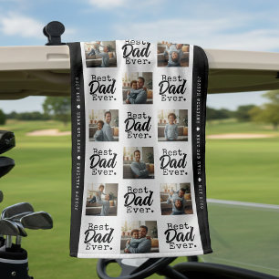 Serviette De Golf Meilleur Papa Collage de Photos Fête des Pères