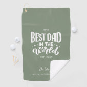 Serviette De Golf Meilleur papa dans la Fête des pères mondiale Pers (En situation)