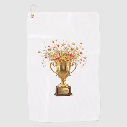 Serviette De Golf Meilleur Papa du Monde (Devant)