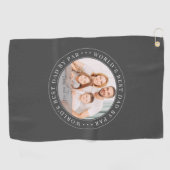 Serviette De Golf Meilleur papa du monde par Par Par Classic Simple  (Horizontal)