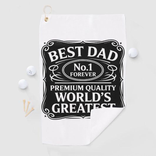 Serviette De Golf Meilleur papa jamais (En situation)