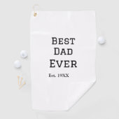 Serviette De Golf Meilleur papa jamais. Ajouter année nom de date pè (En situation)