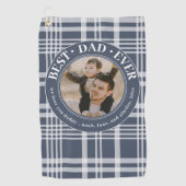 Serviette De Golf Meilleur Papa Jamais Fête des pères Plaid Photo pe (Devant)