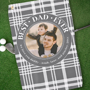Serviette De Golf Meilleur Papa Jamais Fête des pères Plaid Photo pe