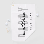 Serviette De Golf Meilleur Papa Jamais Moderne Élégante Fête des pèr (En situation)