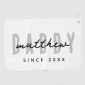 Serviette De Golf Meilleur Papa Jamais Moderne Élégante Fête des pèr (Horizontal)