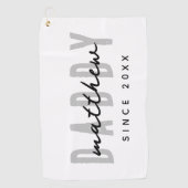 Serviette De Golf Meilleur Papa Jamais Moderne Élégante Fête des pèr (Devant)