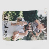 Serviette De Golf Meilleur papa jamais photo moderne (Horizontal)