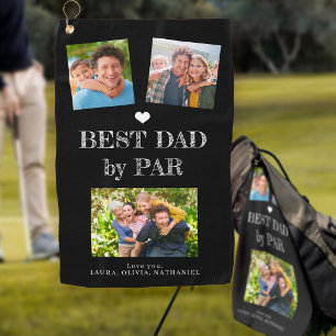 Serviette De Golf Meilleur papa par collage photo personnalisé Par