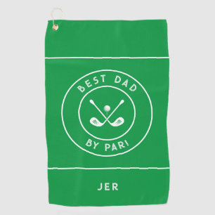 Serviette De Golf Meilleur Papa Par Drôle d'humour de golfeur Vert