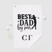 Serviette De Golf Meilleur papa par monogramme initiales (En situation)