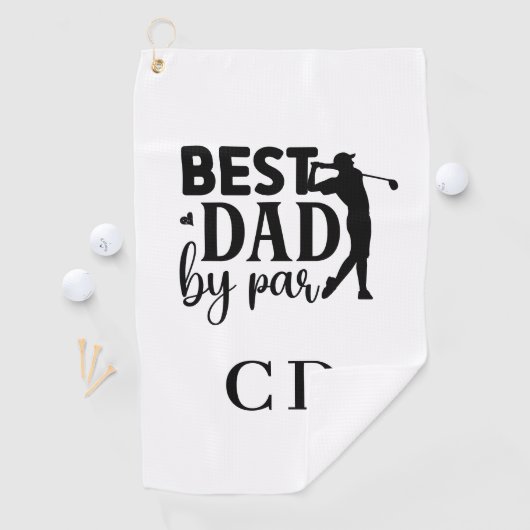 Serviette De Golf Meilleur papa par monogramme initiales (En situation)