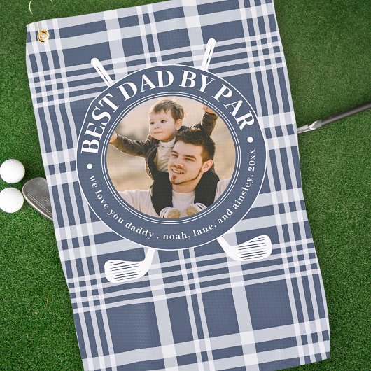 Serviette De Golf Meilleur Papa Par Par Buffalo Plaid Fête des pères