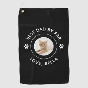 Serviette De Golf Meilleur papa Par Par Chat Empreinte de patte Phot