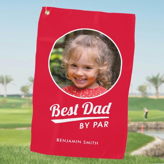 Serviette De Golf Meilleur papa par Par Custom Nom photo de l'enfant