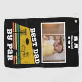 Serviette De Golf meilleur papa par par disque golf frisbee Photo pe (Horizontal)