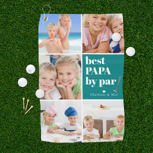 Serviette De Golf Meilleur Papa par Par   Fête des pères Collage de 