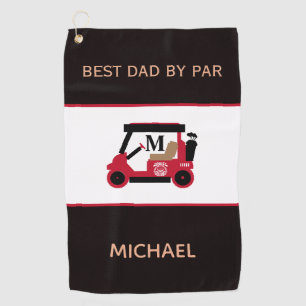 Serviette De Golf Meilleur papa par Par Golf Panier Nom Monogramme