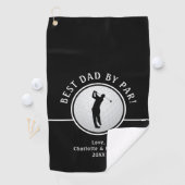 Serviette De Golf Meilleur Papa Par Par Golfer Homme Noir & Blanc Pe (En situation)
