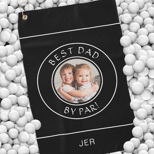 Serviette De Golf Meilleur Papa Par Par Golfer Photo Cadeau Joli Bla