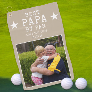 Serviette De Golf Meilleur Papa par Par Grand-Père Cadeau Photo Pers